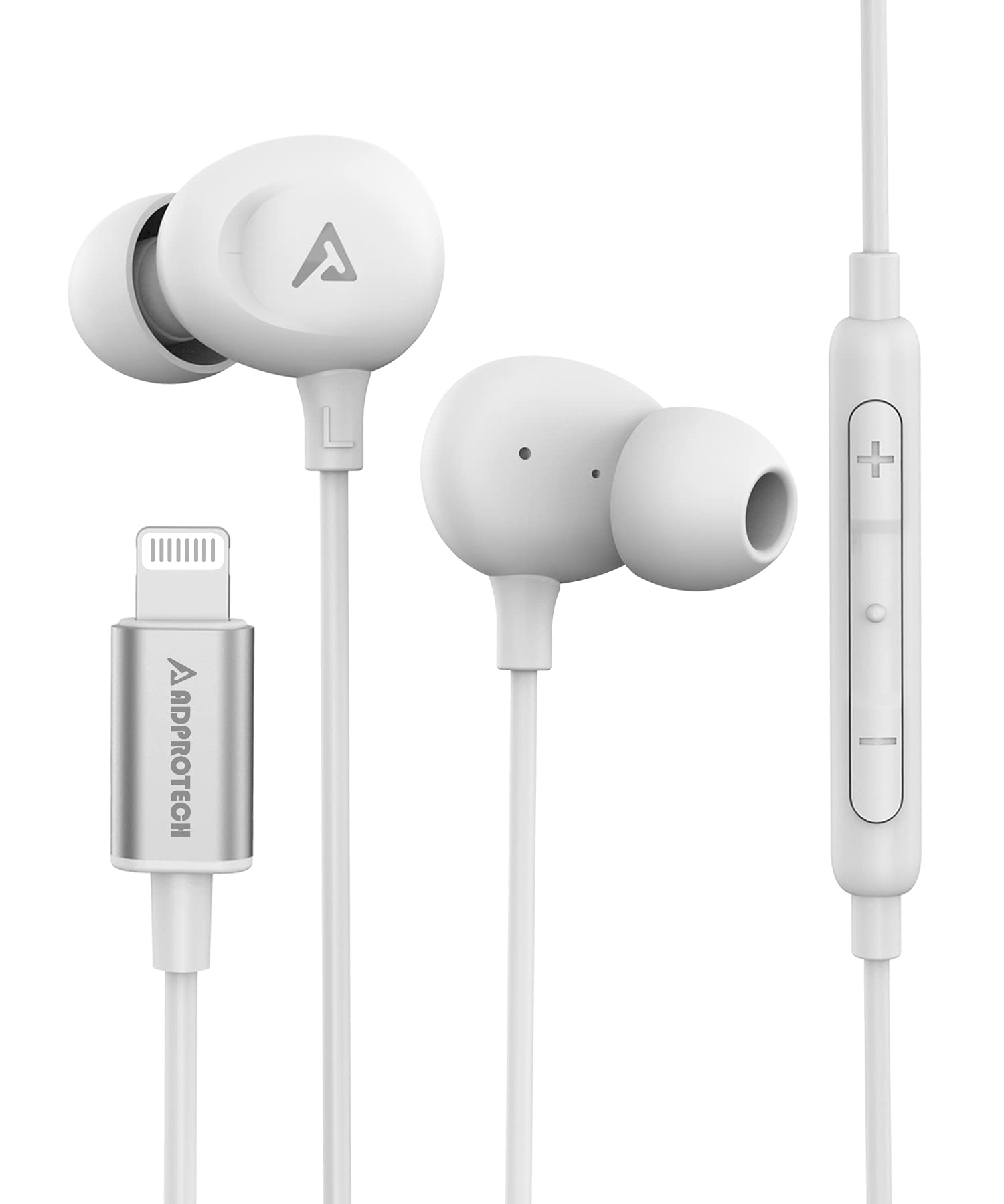 Photo 1 of Apple iPhone Earbuds - MFi Certified, Compatible with iPhone 14/13/12/11/Pro Max/Xr/Xs Max/X/8, iPad or iPod Touch - Lightning Port, White