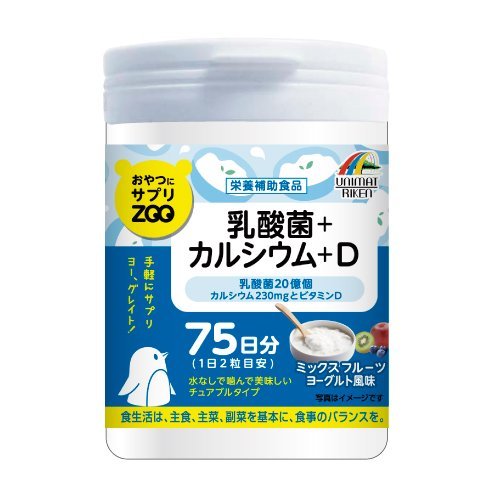 ユニマットリケン おやつサプリZOO 乳酸菌+カルシウム+D 150g×12個 の商品画像