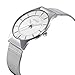 Affute Luxury Ultra Thin Men's Watches Analog Display Quartz Mesh Band Wrist Watch,Silver White