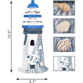 WOODEN NAUTICAL LIGHTHOUSE ANCHOR WALL HANGING ORNAMENT, NAUTICAL LIFE RING WALL AND DOOR HANGING ORNAMENT PLAQUE (white… 51jFIKF3QpL