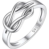 ChicSilver 925 Sterling Silver Rings for Women Love Knot Promise Ring Hypoallergenic Eternity Ring for Women Rings Size 4-12