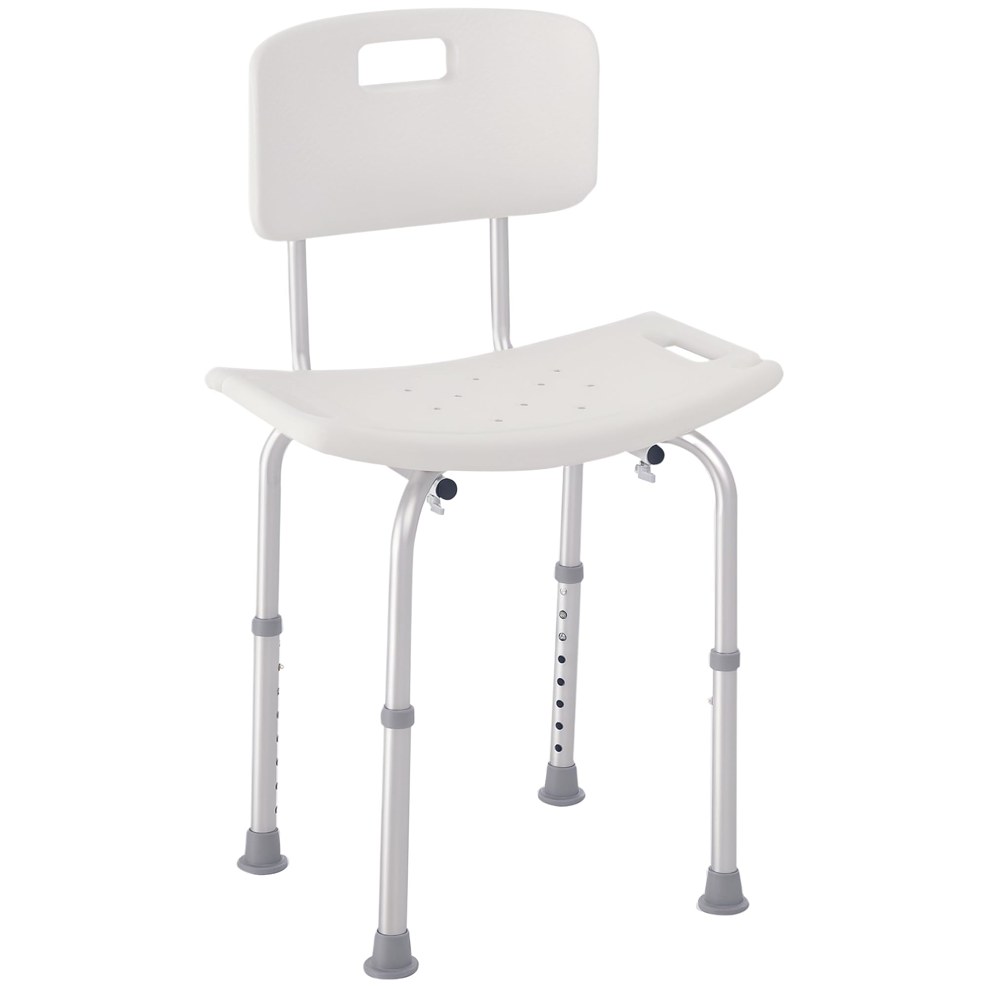 HOMCOM Bath Chair Shower Stool Safety Seat Bathroom Adjustable Positions Elderly Aids