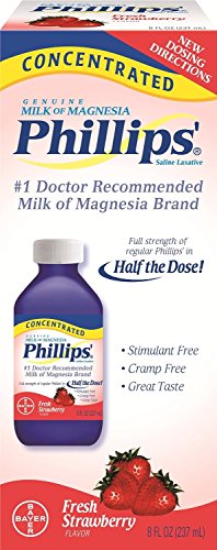 Phillips Concentrated Milk of Magnesia, Fresh Strawberry, 8 Ounces Per Bottle (3 Bottles) Phillips Concentrated Milk of Magnesia, Fresh Strawberry, 8 Ounces Per Bottle (3 Bottles)