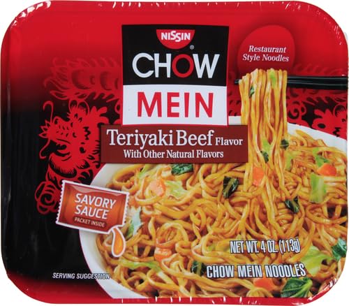 NISSIN CHOW MEIN, TERIYAKI BEEF FLAVOR, 4 OUNCE (PACK OF 1) (7066208723)