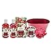 Spa Gift Basket - Bath and Body Set for Women/Girls - Pomegranate Fragrance, Bath Gift Basket Includes Shower Gel, Bubble Bath, Body Lotion, Bath Salt and Bath Puff