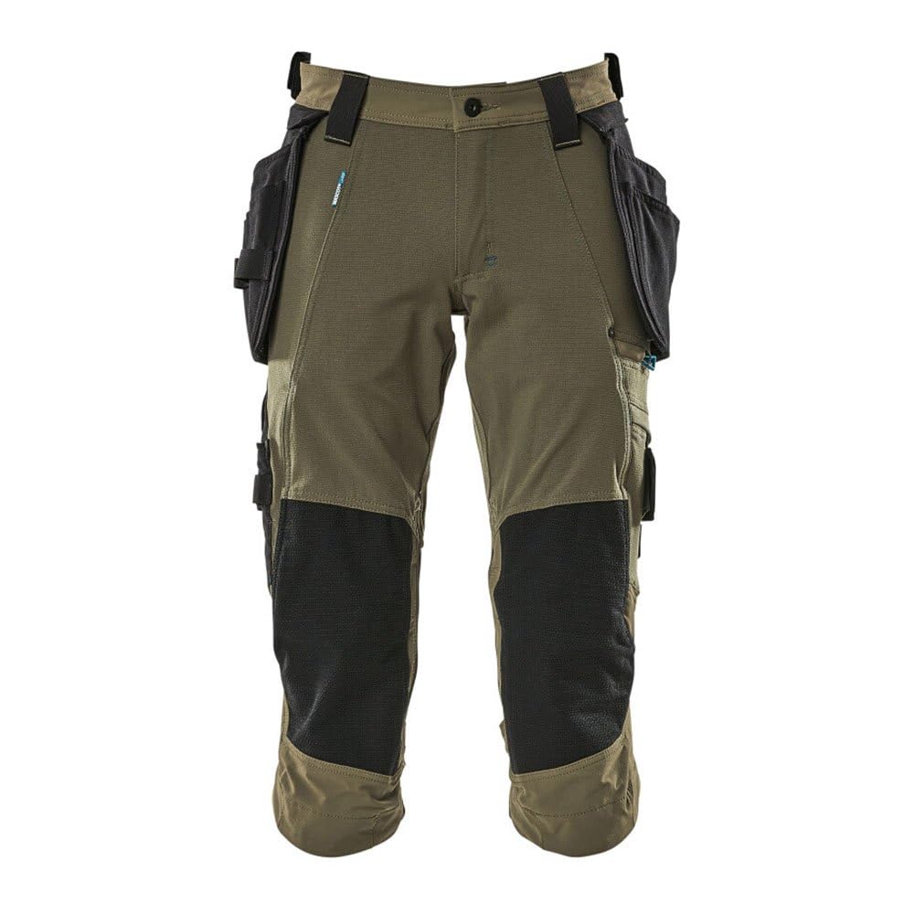 Mascot 17049-311-33-C43 Stretch Short Trousers with Pockets, Moss Green, C43