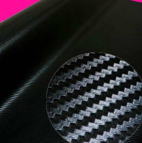 Gotobuy - 25"x 60" 3D Flexible Carbon Fiber Black Car Vinyl Wrap Sheet Roll Film & Carbon Fiber Wrap/Skin for Apple IPhone Ipad etc.
