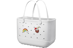 BAONAT Beach Bag Rubber Tote Bag - Waterproof Travel Bag for Women Washable Tote Bag Handbag for Sports Beach Market Pool