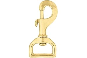 Weaver Leather #17 Flat Swivel Snap (Solid Brass), 1"