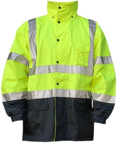 Majestic Glove 75-1305/M Rain Jacket, Hi-Vis, Class 3, Medium, Yellow