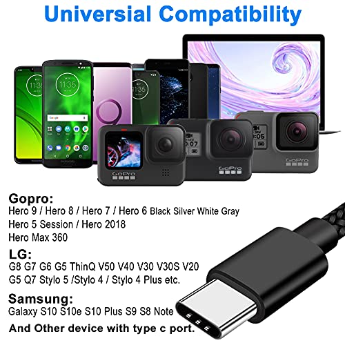 Usb C Type C Data Sync Power Cord Charger Cable For Gopro Hero Max Hero 9
