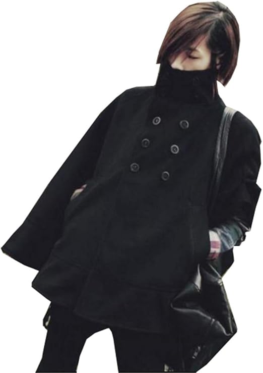 Amazon グードコ イギリス風 チェスターコート メンズ ゆったり 防寒 ポンチョ マントコート ロング丈 ラシャコート ドルマンスリーブ 厚手 日系 シンプル 原宿 コート ジャケット 通販