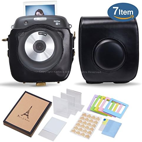 Kamera 7 in 1 Fujifilm Instax SQ10 Case Accessory Bundle Gift Pack for Instax Square SQ10 Hybrid Instant Camera (Black)