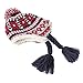 Home Prefer Baby Toddlers Winter Hats Earflaps Sherpa Hat Peruvian Soft Knitted Hat for Christmas Red M