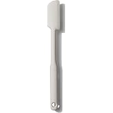 OXO Good Grips Silicone Jar Spatula - Oat | Flexible Beveled Head Reaches Tight Spaces, Ideal for Scraping Jars, Blenders, Food Processors, Dishwasher Safe