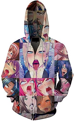Roaays M Unisex 3D Funny Creative Zip-up Hoodies S-XXXL