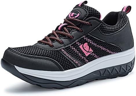 Xuexiang Women's Mesh Lace-up Walking Shoes(XX26069_Black40)
