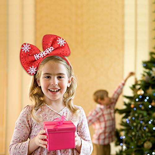 12 PCS Holiday Headbands,Cute Christmas head hat toppers,Flexibility to Fit All Sizes,Great Fun and Festive for Annual Holiday and Seasons Themes, Christmas Party,Christmas Dinner,photos booth.