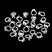 IMIXLOT 20Pcs Women Adjustable Animal Crystal RingsSilver Cute Cos tume Ring Set for Party Gift