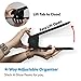 Livin' Well Stack-A-Shoe Shoe Racks for Closets - 10 Inch Long Adjustable Stackable Shoe Organizer for Closet 6pk, Black