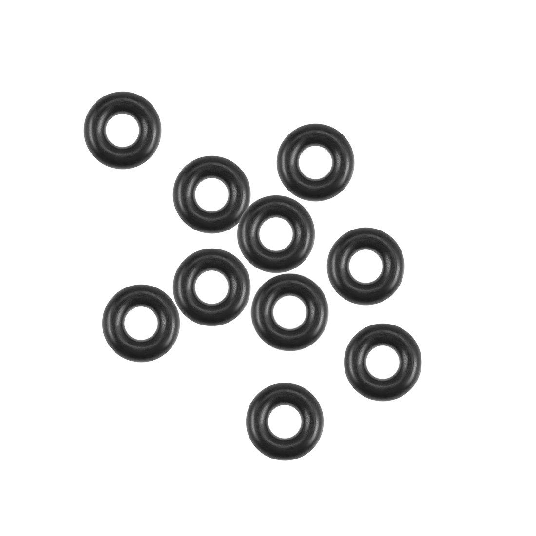 sourcing map Nitrile Rubber O-Rings 6.1mm OD 2.5mm ID 1.8mm Width, Metric Nitrile Rubber Sealing Gasket, Pack of 10