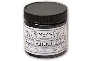 Jacquard Professional Screen Print Ink, Water-Soluable, 4oz Jar, Black (117)