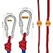 WUKONG Fishing Magnet Rope w/Carabiner, 6MM x 20M(65ft) Nylon Twisted Braided Rope,550 Lbs Breaking Strength All-Purpose Braided Rope Sports, Pet Toys, Crafts & Indoor Outdoor Use