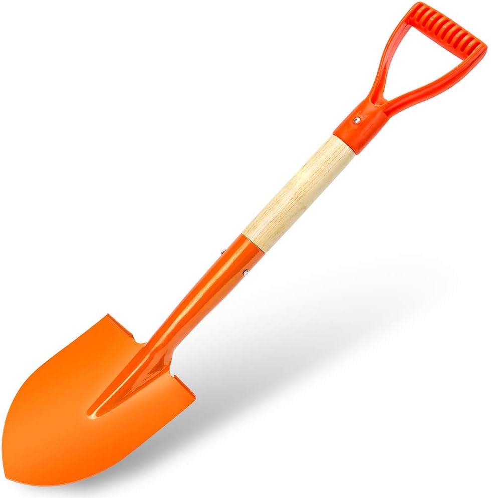 D Handle Shovel Spade Garden Spade Shovels for Digging 27.5 inch - Strong Build Wooden Spade Shovel with Short Handle - Garden Spade Shovel Camping Shovel Mini Spade Shovel for Gardening : Garden & Outdoor