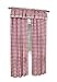 Buffalo Check Valance Window Curtains - 58 Inch Width, 14 Inch Length - Burgundy Red & White Plaid - Light Filtering Farmhouse Country Drapes for Bedroom Living & Dining Room by Achim Home Decor