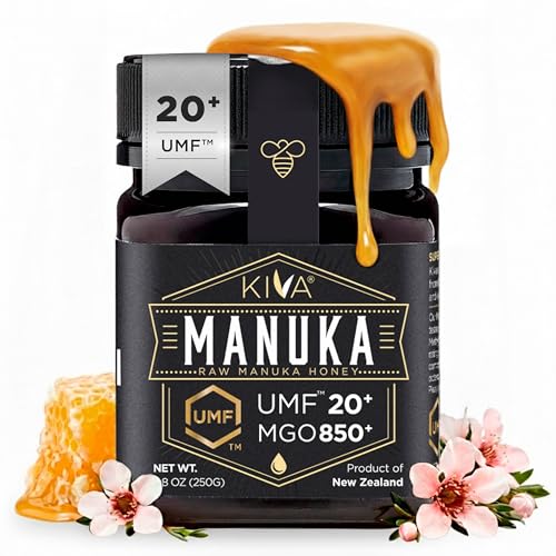 Kiva Certified UMF 20+ (MGO 850+), Raw Manuka Honey - New Zealand (250 gr)