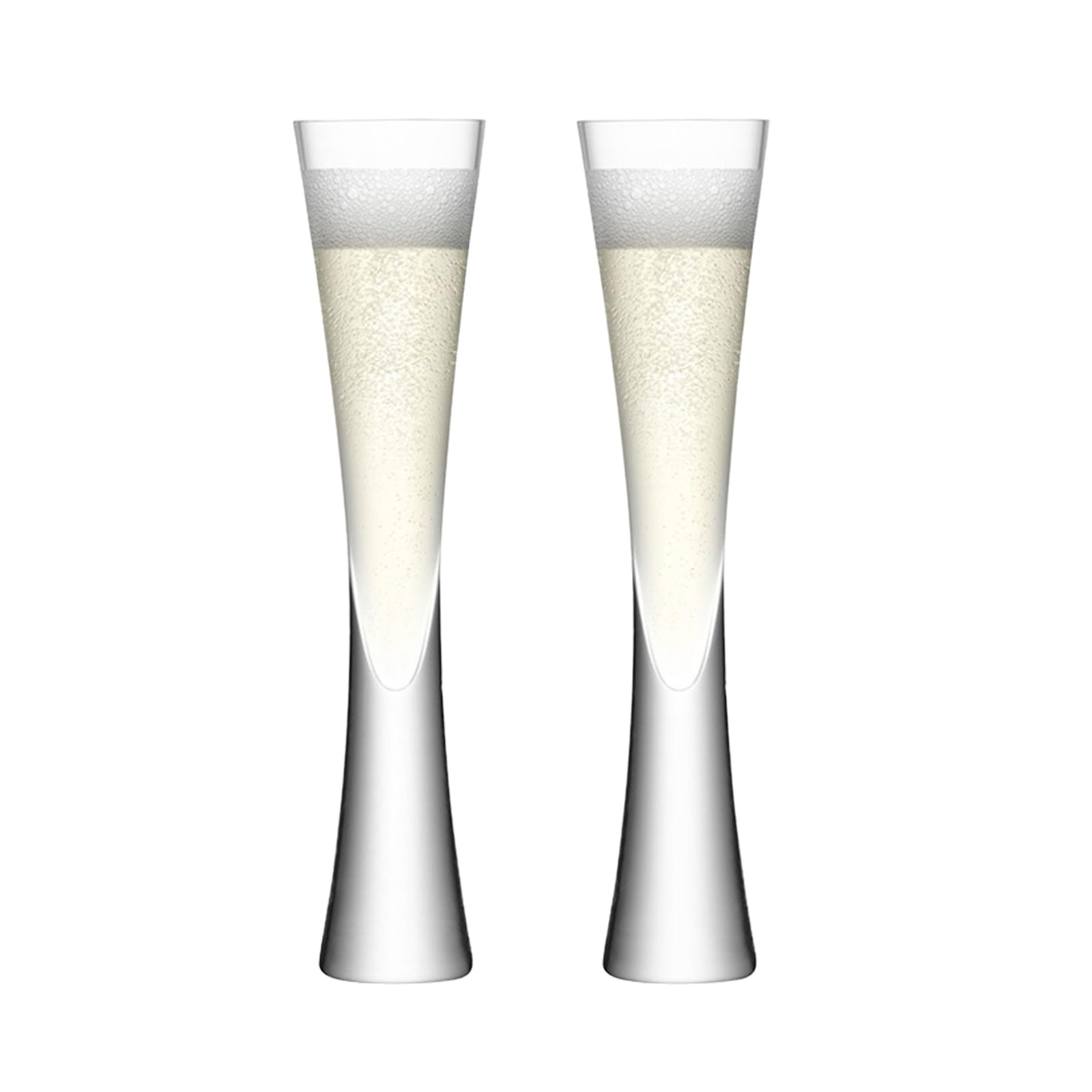 Eidoct 2 Crystal Champagne Flutes, 150ml Mouthblown & Handmade Glasses, Clear Liqueur Glasses for Prosecco, Mimosa, Cocktails & Wedding Toasts