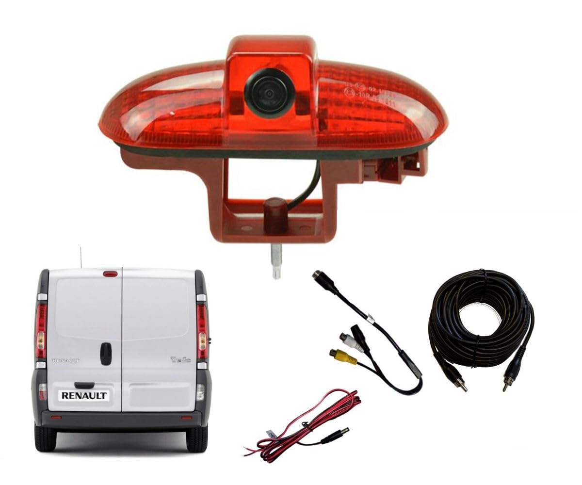 Dolphin Automotive Rear View Reversing Camera, OEM Brake Light Replacement for Vauxhall Vivaro 2001-2014