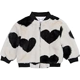 Splendid baby-girls Faux Fur Hearts Bomber Jacket