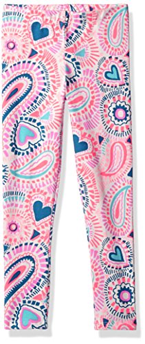 Osh kosh girls  kids full length legging, purple paisle…