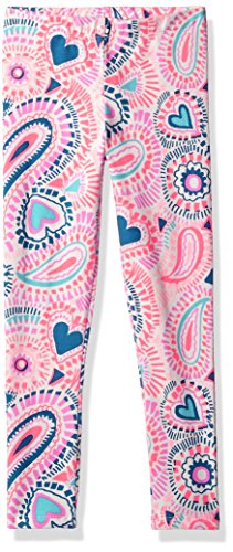 Osh Kosh Big Girls' Full Length Legging, Purple Paisley, 8