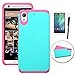 HTC Desire 626 / 626S Case, HTC Desire 626 Case, HTC Desire 626G Case, Luxca (Tm) HTC Desire 626 (sprint, metroPCS) Hybrid Heavy Duty Rugged Impact Advanced Armor Soft Silicone Cover Hard Snap On Astronoot Case + Clear LCD Screen Protector + Luxca (Tm) Stylus Pen (Teal / Pink Astronoot)