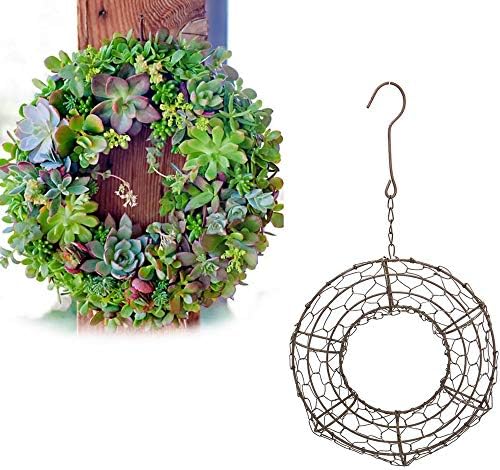 花鉢 ガーデニングラウンドアイアンプランターポットフラワーポットワイヤーハンギングリースのために多肉