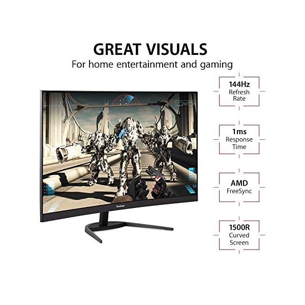 Curved 1440p 1ms 144Hz Gaming Monitor 