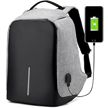 Deals Outlet Waterproof Polyester and Nylon Grey Unisex Backpack