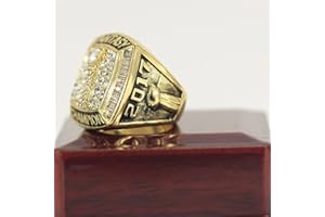 Kuseli 2017 Fantasy Football Championship Ring Trophy Prize for Fans Mens' Souvenir Gift - Gold