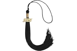 Endea Graduation Single Color Tassel with Gold Date Drop (Black, 2025)