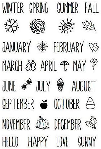 SRM Stickers Seasonal Plans Planner Clear Stamp