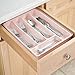 mDesign Adjustable, Expandable Plastic Kitchen Cabinet Drawer Storage Organizer Tray - for Storing Organizing Cutlery, Spoons, Cooking Utensils, Gadgets - Light Pink/Blush