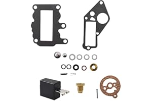 ALL-CARB Carb Carburetor Repair Kit with Float Replacement for Johnson Evinrude 9.5hp BRP OMC SysteMatched 1964-1973