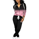 Mrskoala Two Piece Outfits for Women Tracksuit Sweat Suits Workout Jogging Sets Loungewear with Pocket