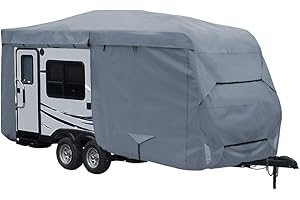 GEARFLAG Travel Trailer Cover for Motorhome Multi-Layers fits 19' - 21' with Reinforced Windproof Side-Straps Anti-UV Water-Resistance Heavy Duty (Fits 19' - 21') - Ideal for rv & Trailer Covers