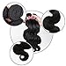 ISEE 8A Brazilian Virgin Body Wave Human Hair 3 Bundles 100% Unprocessed Human Weave Hair Extensions for Black Women, Natural Black 10