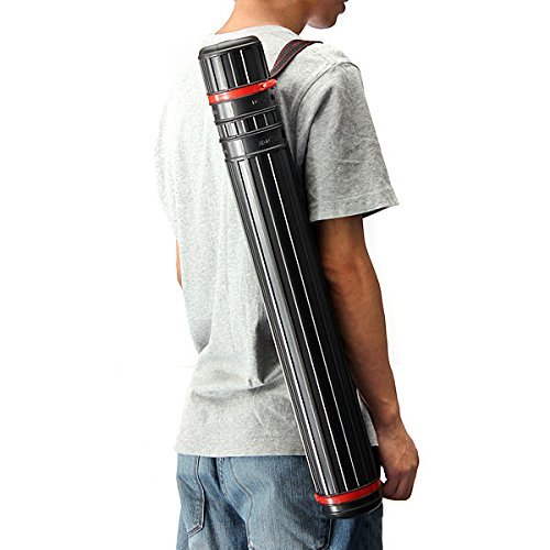 LARGE Telescoping Adjustable ART Tube. GREAT Storage Holder Case for Document, Poster, Maps, Scrolls, Photos, Drawings, Prints, Blueprint, Artwork, Arrows, Photographs, Transport & Mailing. Expandable to 42 inches - WATER & Light Resistant.