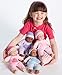JC Toys | Berenguer Boutique | La Baby Doll Outfit | 2 Piece Hot Pink Striped Onesie|Washable| Ages 2+ | Fits Dolls 9
