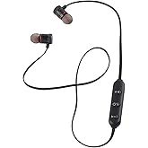 POCREATION Bluetooth Neckband Headphones, Magnet Bluetooth Sports Earphone Headset Headphone Sport Noise Cancelling Headphone for Gym Workout Running (Black)